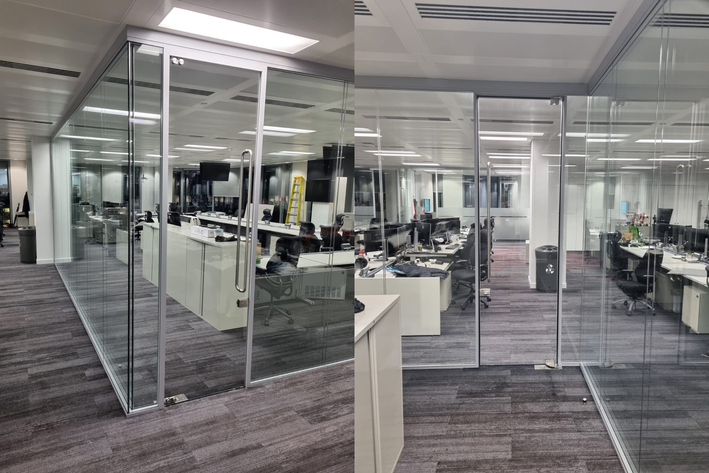 Single Glazed Frameless Glass Partitioning